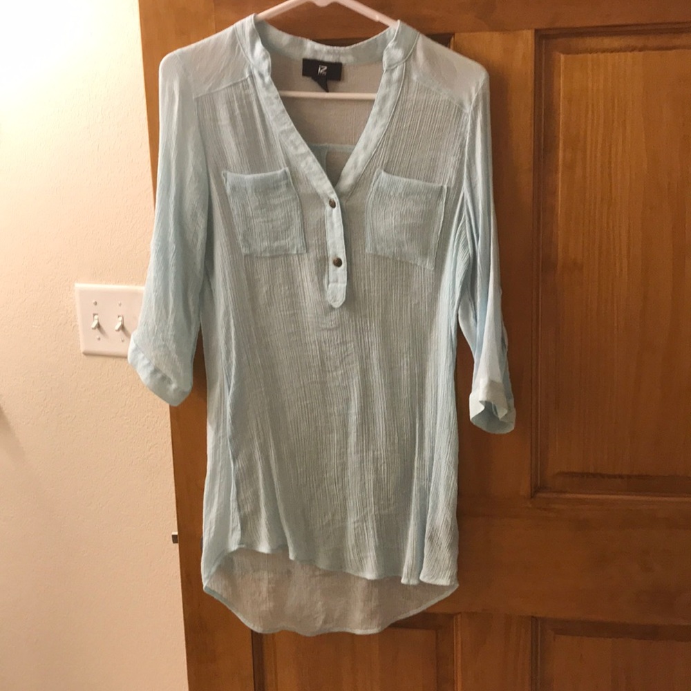 Light blue half sleeve shirt